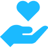 hand and heart icon